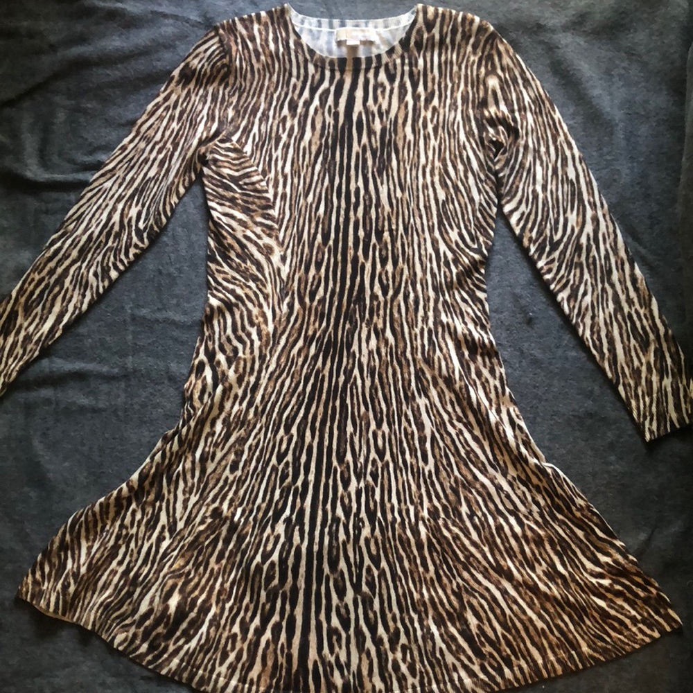 Michael Kors Long sleeve cheetah dress
